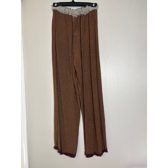 Look Boho Patchwork Raw Seam Multi-pattern Multi-fabric Size 1 Top Pant Set - Picture 10 of 10